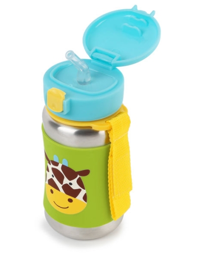 Metal bottle 350 ml, with sippy cup Giraffe (252516), SKIP HOP™, USA / Drinkers and Сups № 3 Kids Republic Metal bottle 350 ml, with sippy cup Giraffe (252516), SKIP HOP™, USA / Drinkers and Сups № 3
