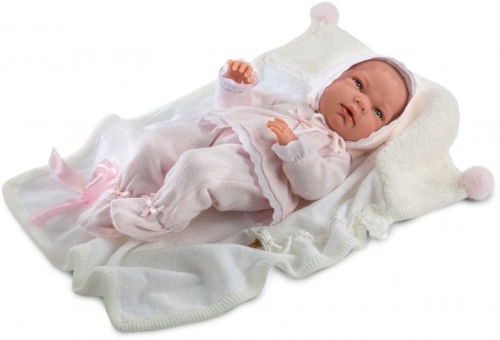 Doll Llorens,73850 Baby Nika with blanket 40 cm, Llorens™ Spain