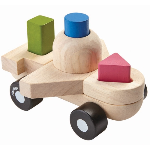 Wooden puzzle toy sorter Airplane, PLAN TOYS™ [5431]
