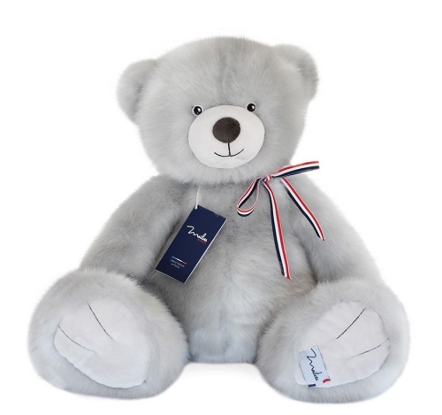  Soft toy French bear, Mailou, 50 cm, grey, art. MA0110