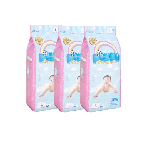 Baby diapers MIMZI L, 9-14 kg, 48 pcs. - 3 Packs (MPL3)