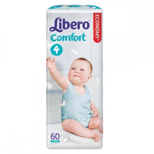 Baby diapers Libero Comfort 4 7-14 kg 60 pcs (7322540475173)