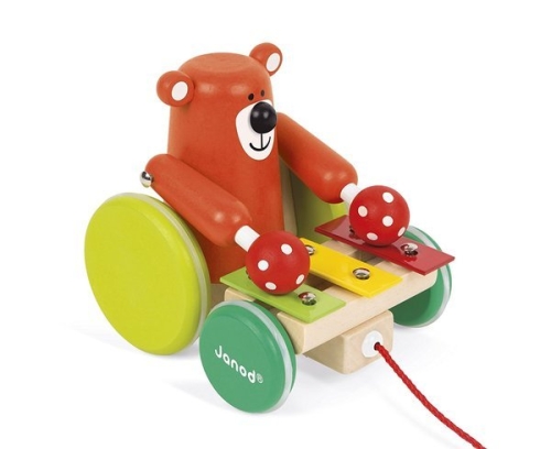 Janod wheelchair toy Bear with xylophone J08193