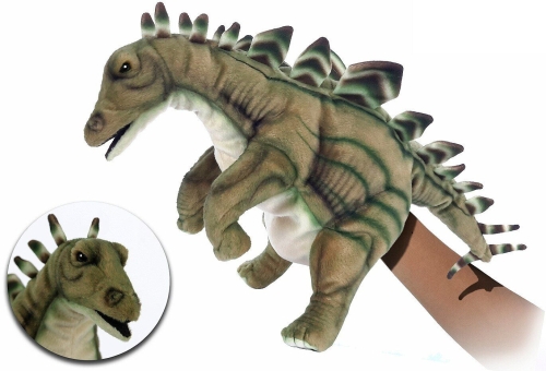 Стегозавр Hansa 40 см, реалистичная мягкая игрушка на руку (7747)