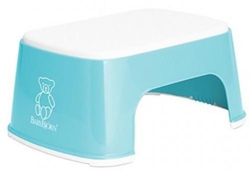 Kid stand in the bathroom under the washbasin (Step Stool, Turquoise) turquoise, Baby Bjorn™ Sweden