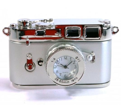 Часы кварцевые подарочные Siva Toys Фотокамера, серебряные