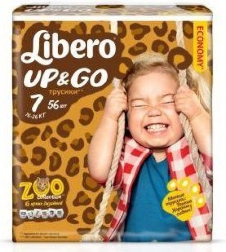 Baby diapers Libero Up&Go 7 16-26 kg 56 pcs (7322540591842)