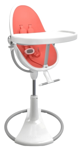 Highchair Bloom Fresco WHITE (with insert Persimmon Red) USA