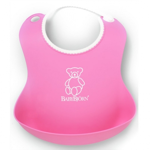 BabyBjorn® Мякий нагрудник-слинявчик для годування (Soft Bib, Pink) рожевий