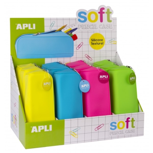 Apli Kids™ | Case for pens, pencils, felt-tip pens: Soft, Fluor series, Spain (16300)