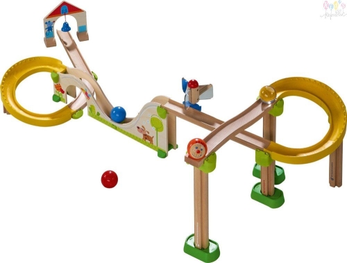 Игровой лабиринт-конструктор с шарами из дерева (кегельбан) Rollerby, HABA™, Германия (300436)