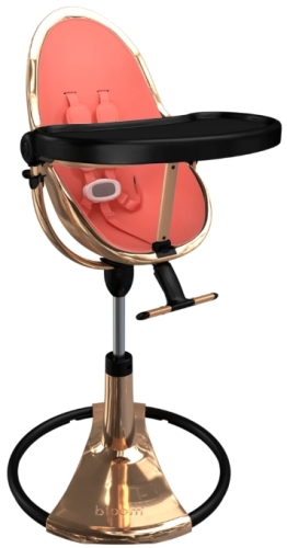 Highchair Bloom Fresco ROSE GOLD BLACK (with insert Persimmon Red) USA