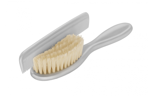 Rotho™ | Расческа и щетка из натуральной щетины, белый, Германия / Уход за младенцем