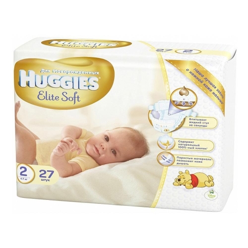 Huggies Elite Soft 2 Small diapers 27 pcs (5029053545486)