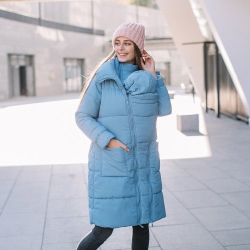 Winter jacket 3 in 1 for maternity and babywearing - Blue Love&Carry LCM2703
