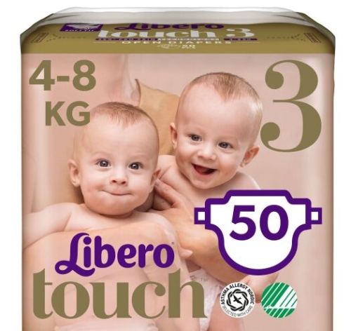 Подгузники детские Touch 3, Libero, 4-8 кг, 50 шт., арт. 7322541070834