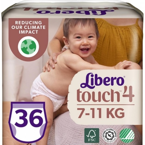 Touch 4 panty diapers, Libero, 7-11 kg, 36 pcs., art. 7322541091839
