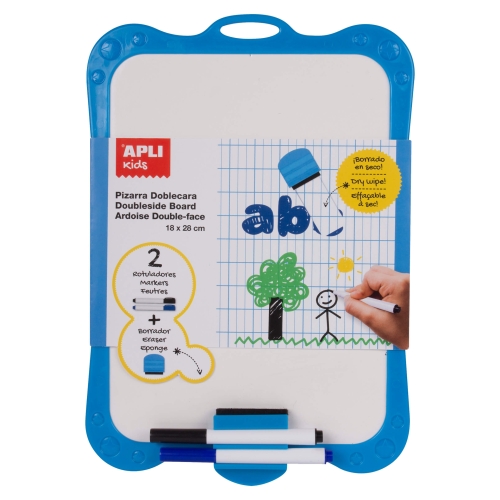 Board, Apli Kids, with an eraser and markers, white, art. 12916