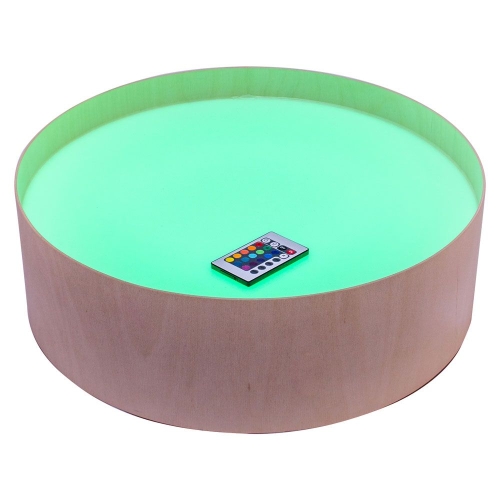 Magic little table for drawing with sand round, Bigjigs Toys, with illumination, D=48 cm, art. JEML47