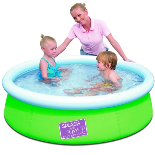 Inflatable Kid pool with inflatable top 152x38cm, 480l, Bestway 57241 Green
