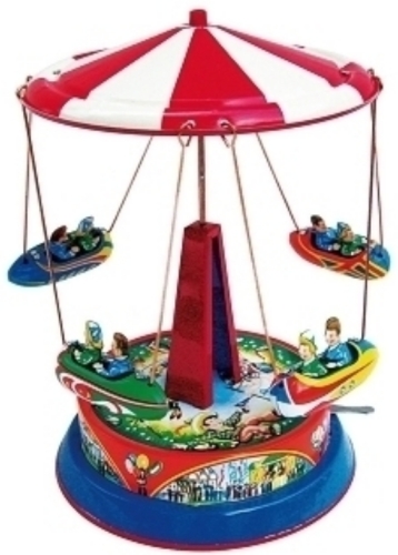 Mechanical vintage toy made of tin Bass&Bass Merry Carousel