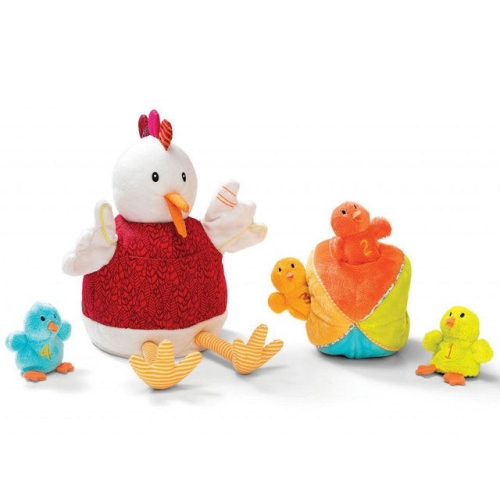 Puppet theater Lilliputiens™, Belgium, Hen Ophelia and her chickens (86635)
