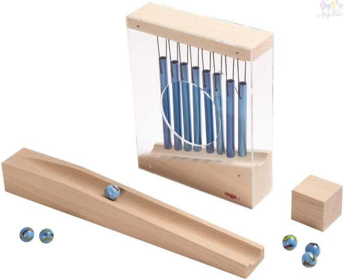 Game maze-constructor with wooden balls (bowling alley) Sound tunnel, HABA™, Germany (5206)