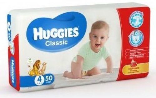 Huggies Classic 4 Jumbo diapers 50 pcs (5029053543147)