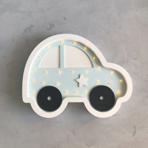 Нічник для дитячої SABO Concept Машинка (мятний) N06mn1