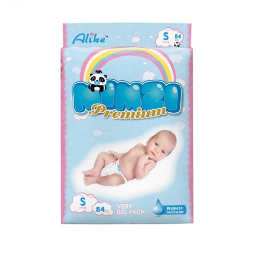 Baby diapers MIMZI S, 3-6 kg, 84 pcs. (MDS84)