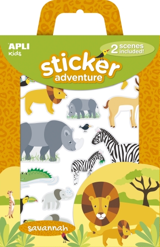 Apli Kids™ | Stickers: Adventures in Savannah, Spain (15168)