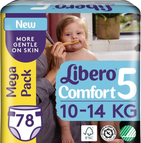 Подгузники детские Comfort 5, Libero, 10-14 кг, 78 шт., арт. 7322541083346