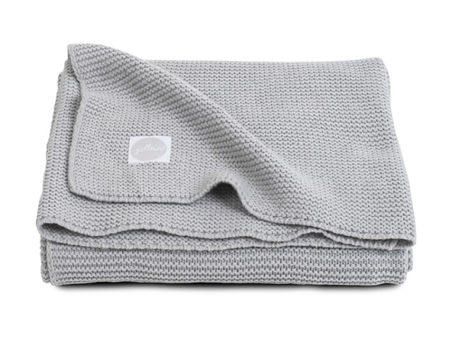 Вязаный плед для детской Jollein 100x150см Basic knit, Серый 516-522-65105