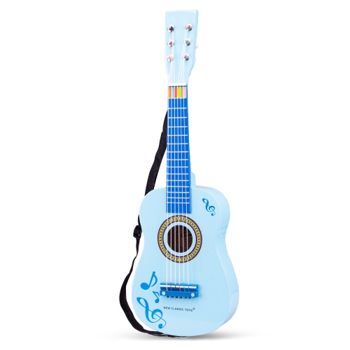 Детская Гитара New Classic Toys голубая с музыкальными нотами