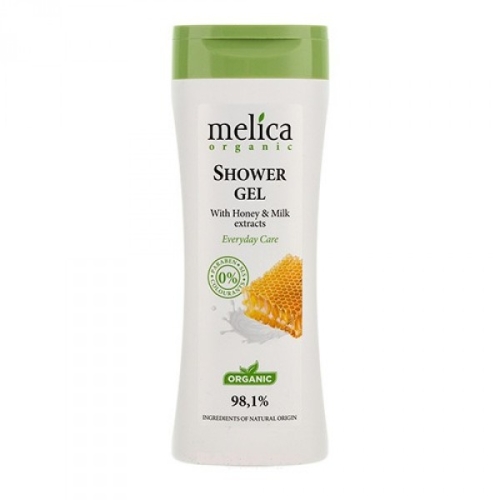 Shower gel Melica Organic™ Lietuva, honey and milk, 250 ml