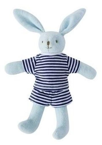 Bunny with rattle Trousselier dark blue 20cm