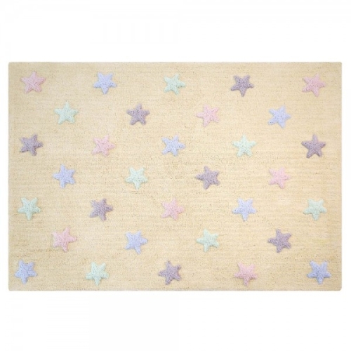Коврик для детской Lorena Canals™ Tricolor Star Vanilla, 120х160 см