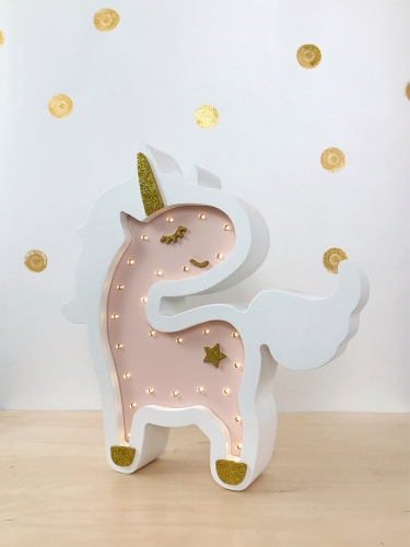 Ночник для детской SABO Concept Единорог (светло-розовый)