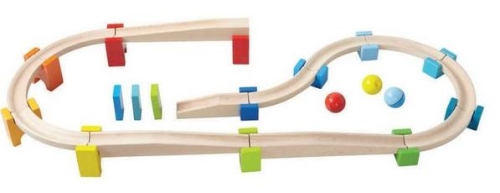 Game maze-constructor with wooden balls (bowling alley), Haba [7042]