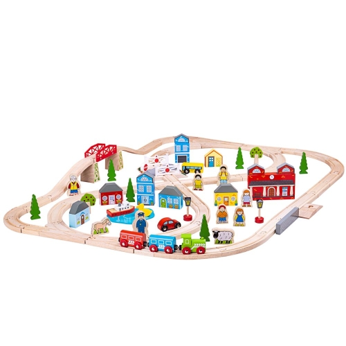 Toy railroad BigJigs Toys City and suburbs
