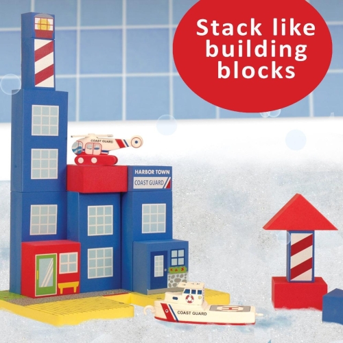 Плавающие блоки для ванной Just Think Toys Береговая охрана (22087) / Игрушки для купания № 4