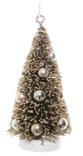 Shishi Christmas tree, champagne color, 11 cm, art. 55786