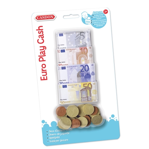 Game set of coins and banknotes Euro Casdon