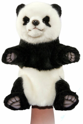 Панда, іграшка на руку, 30 см, мяка реалістична іграшка Hansa (7165)