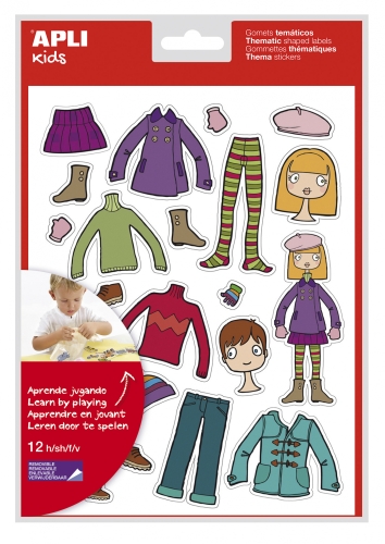 Наклейки тематические обучающие Шкаф для одежды, Apli Kids, 12 листов, арт. 11450