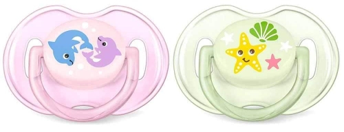 Philips Avent Soother 0-6m Girls Design 2pcs Dolphin + Starfish [SCF169/36] England