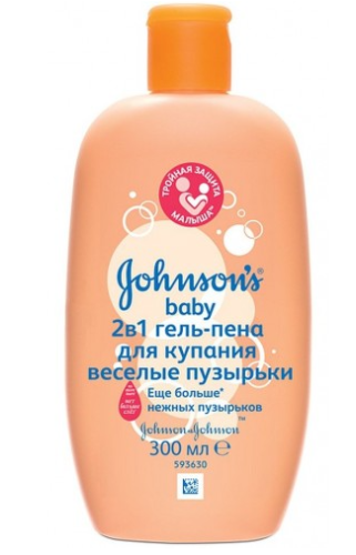 Bathing gel foam Cheerful bubbles 2in1, Johnsons Baby, 300 ml, art. 3574660666564