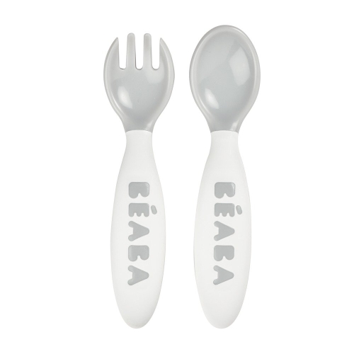 Set of 2 Beaba ergonomic cutlery from 8 months