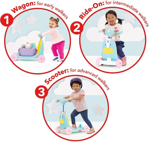 Skip Hop™ | Balance bike-cart for toys (3 in 1), lighting effects, Unicorn, USA / Wheelchair Toys № 4 Kids Republic Skip Hop™ | Balance bike-cart for toys (3 in 1), lighting effects, Unicorn, USA / Wheelchair Toys № 4