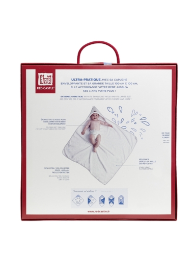 Red Castle™ | Полотенце с капюшоном 1м х 1м - grey, Франция / Полотенца детские № 2 Kids Republic Red Castle™ | Полотенце с капюшоном 1м х 1м - grey, Франция / Полотенца детские № 2